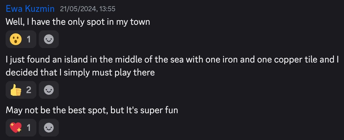 Discord quote: I just found an island in the middle of the sea...